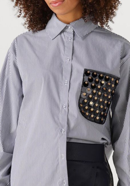 Mehrfarbige/Bunte JANSEN AMSTERDAM Blusen GOLDIE BLOUSE CS3 726 SEQUINS POCKET - large