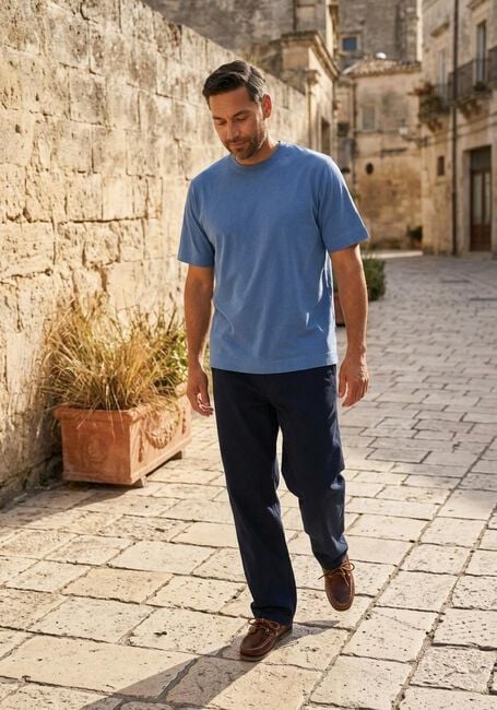 Blaue FOR&Eacute;T T-shirt PARK LOOSE FIT T-SHIRT - large