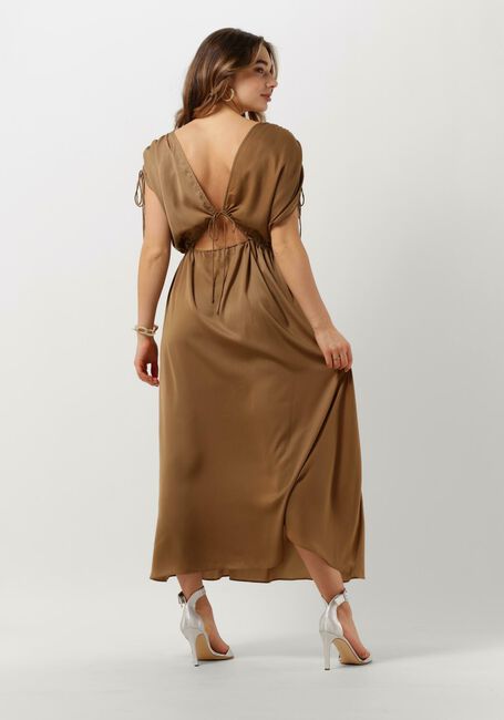 Camelfarbene SECOND FEMALE Midikleid MINGAI DRESS - large