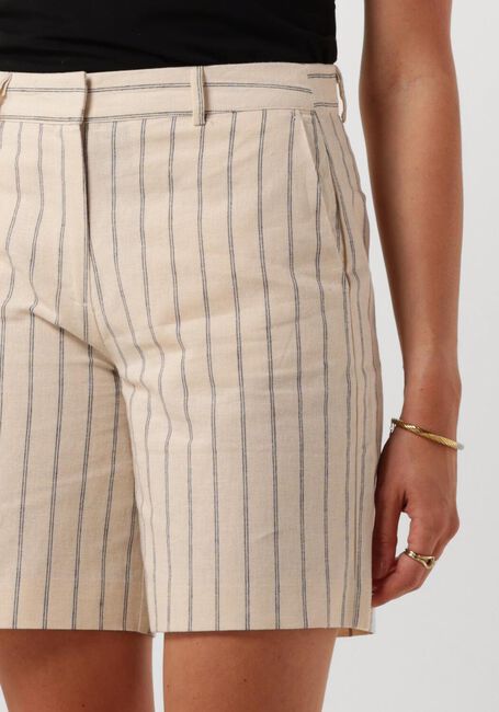 Sand SELECTED FEMME Hosen SLFHILDA MW SHORTS PIN STRIPE - large