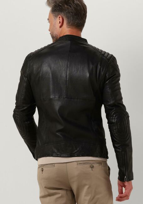 Schwarze GOOSECRAFT Lederjack BIKER919 - large