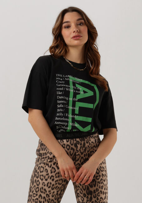 Schwarze ALIX THE LABEL T-shirt LADIES KNITTED ON TOUR T-SHIRT - large
