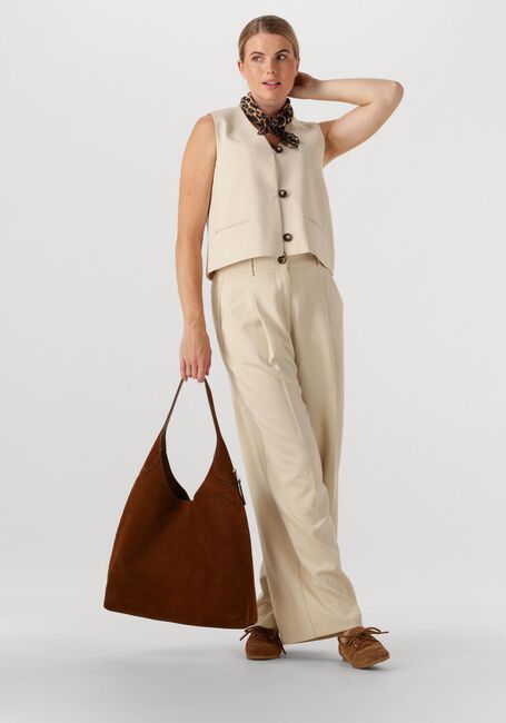 Beige MSCH COPENHAGEN Gilet MSCHROSINA MICHELLE SHORT WAISTCOAT - large