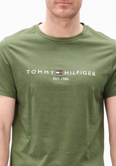 Olive TOMMY HILFIGER T-shirt TOMMY LOGO TEE - large