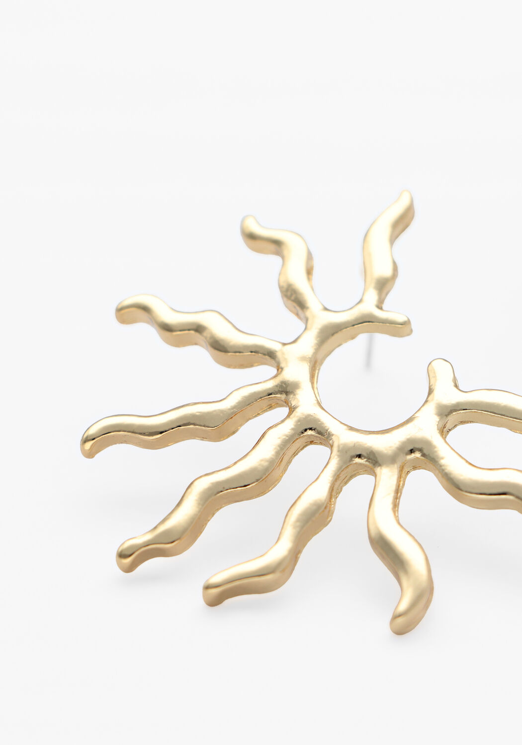 Goldfarbig NOTRE-V Ohrringe EARRING HALF SUNS - large