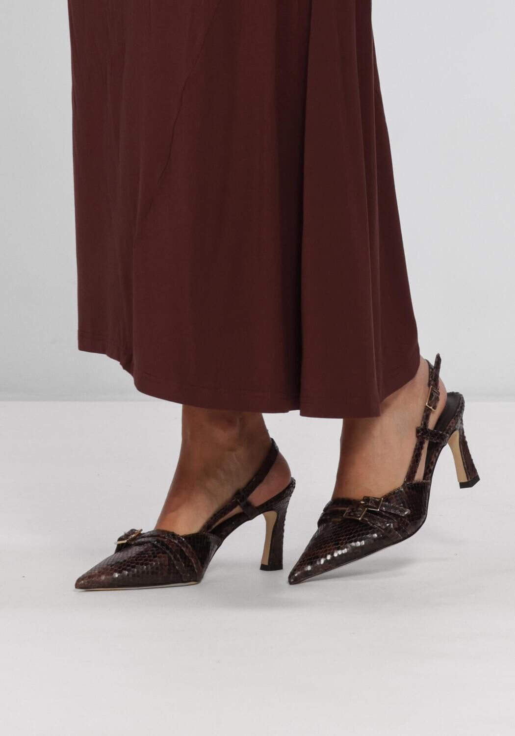 Braune NOTRE-V Slingbacks 67212 - large