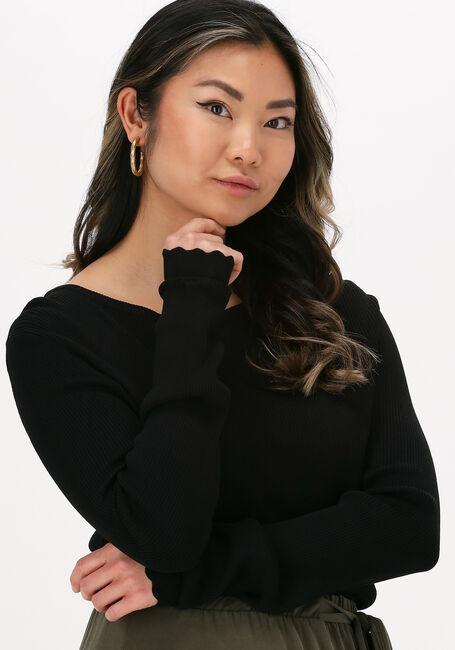 Schwarze OBJECT Top OBJHARRIET L/S KNIT PULLOVER - large