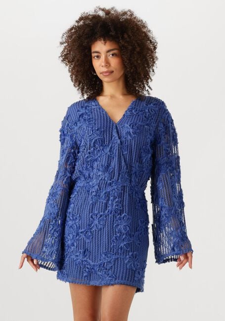 Blaue ALIX THE LABEL Minikleid KNITTED TAPE LACE DRESS - large