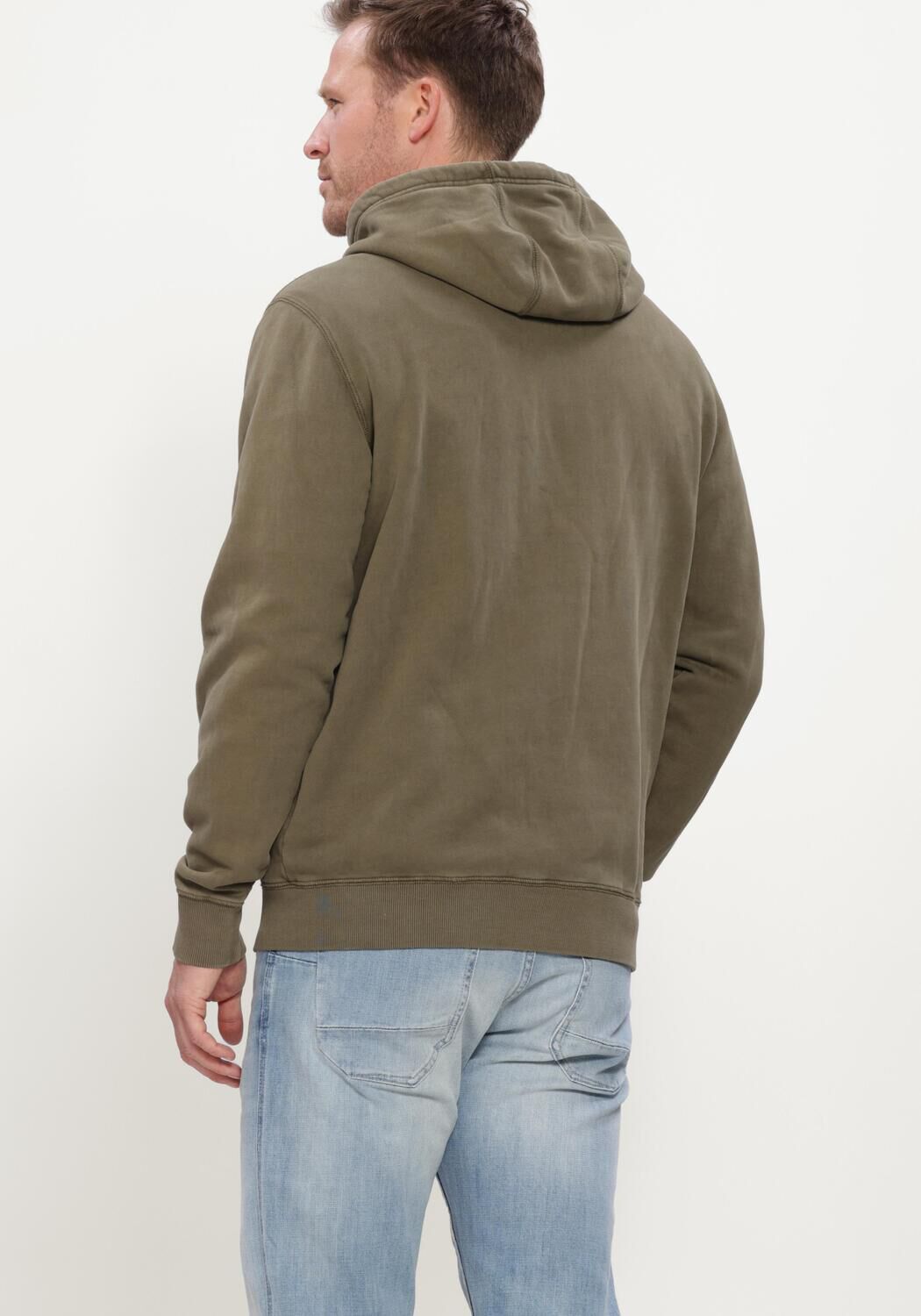 Khaki PME LEGEND Sweatshirt HOODED DRY PEACHED FLEECE GD - large