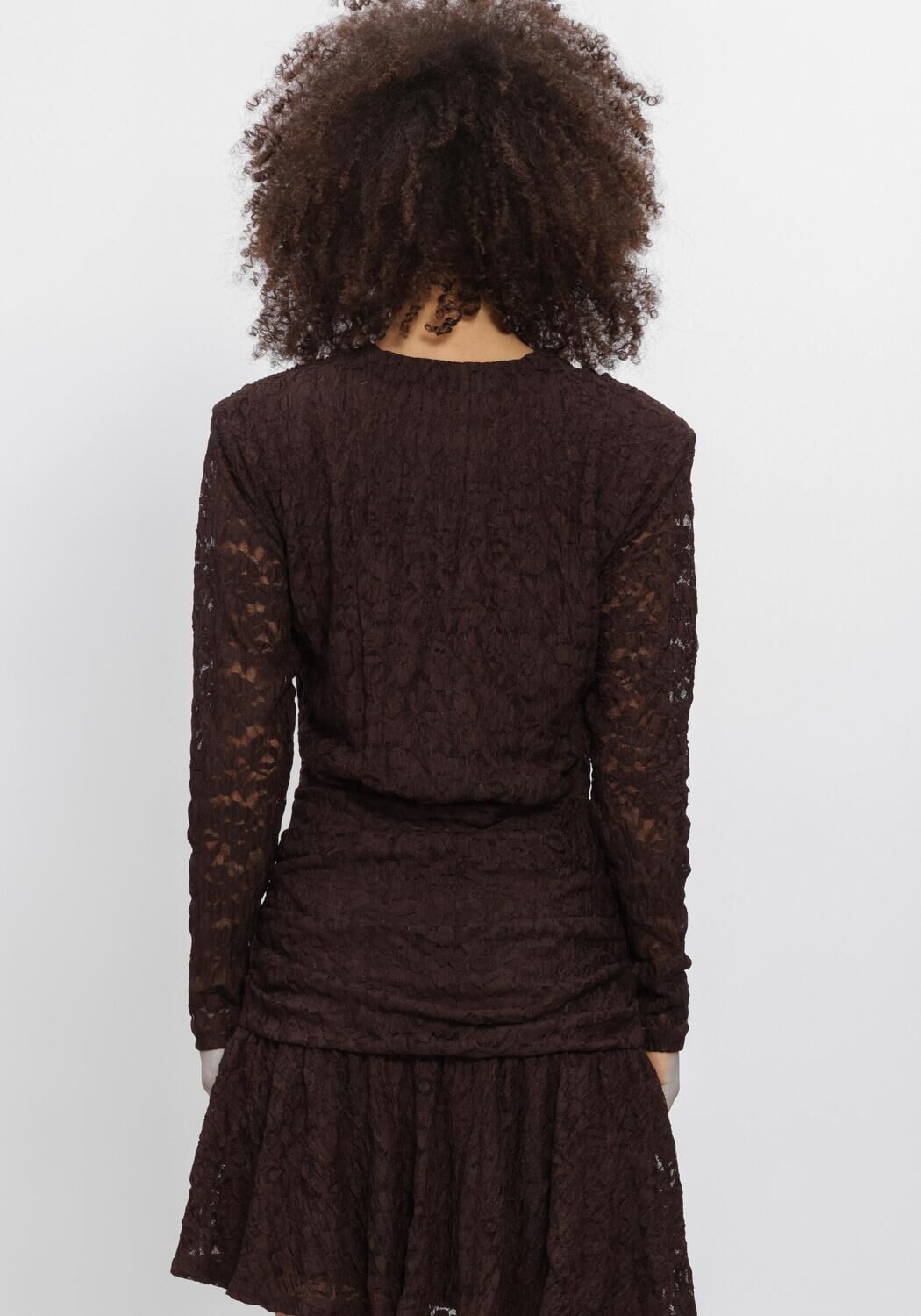 Braune DANTE6 Minikleid SKYDANCE LACE MINI DRESS - large