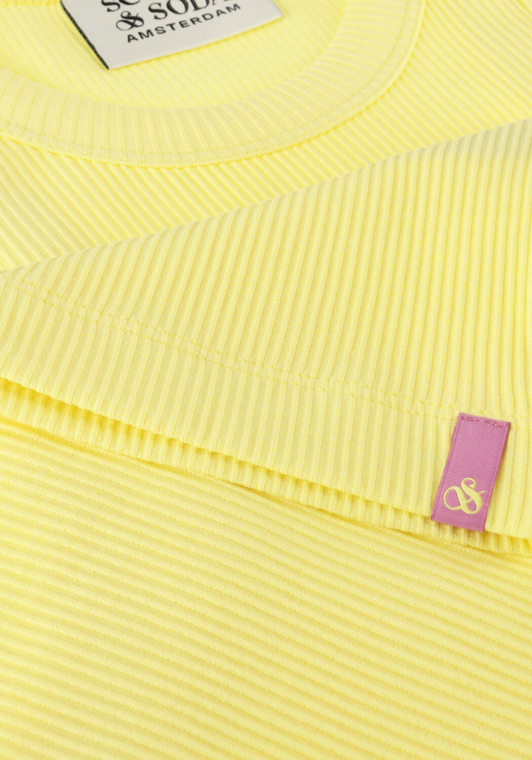 Gelbe SCOTCH & SODA Top COTTON IN-CONVERSION RACER TANK - large