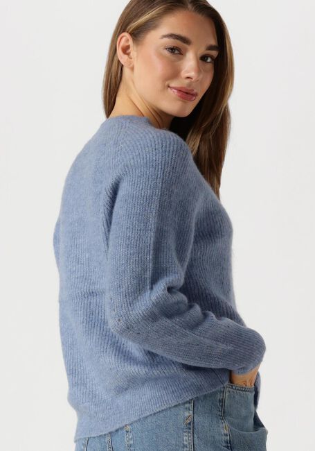 Blaue SELECTED WOMEN Strickjacke SLFLULU LS KNIT SHORT CARDIGAN - large