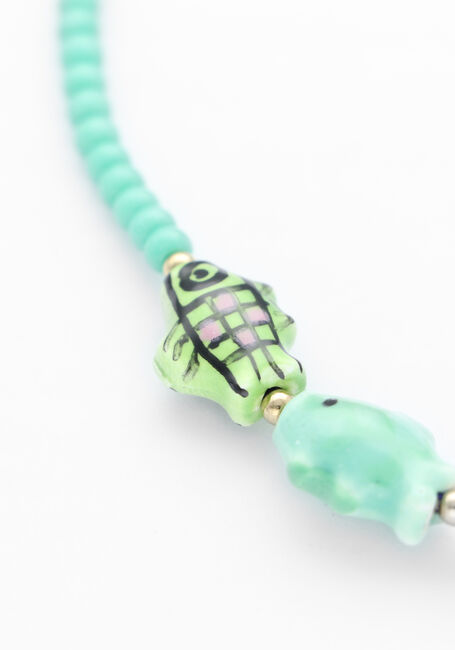 Grüne BONNIE STUDIOS Kette FISH TRIO NECKLACE - large