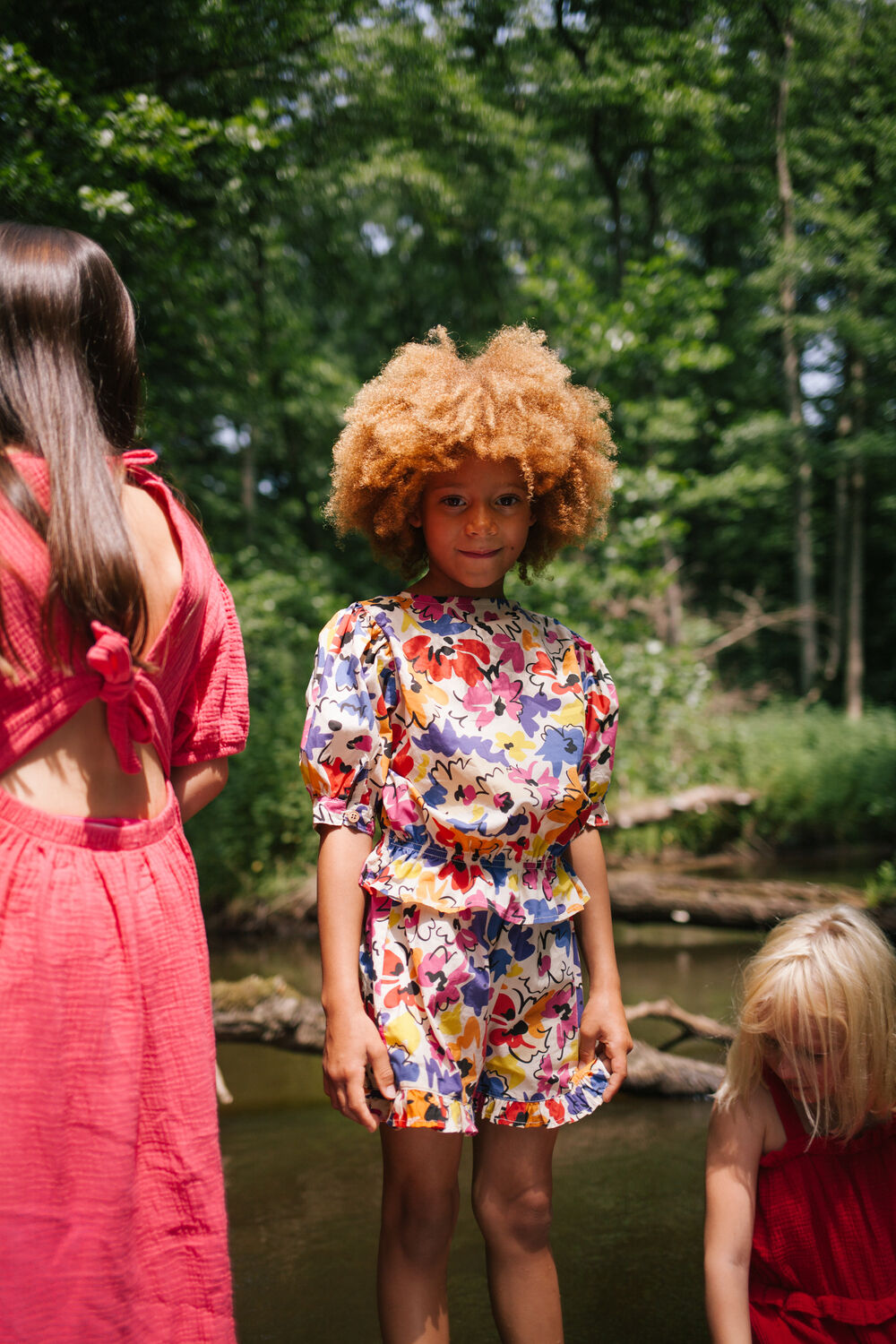 Mehrfarbige/Bunte DAILY BRAT Hosen AUGUSTA SHORTS - large