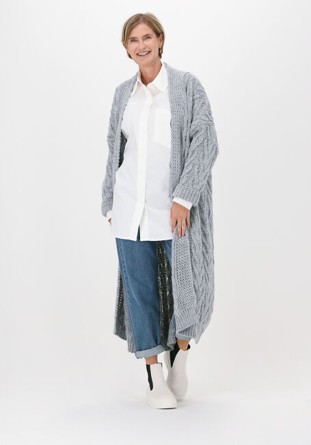 Graue SIMPLE Strickjacke PISO - large