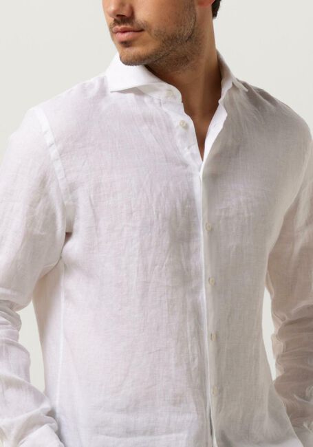Weiße PROFUOMO Casual-Oberhemd SHIRT X-CUTAWAY SC LINNEN - large
