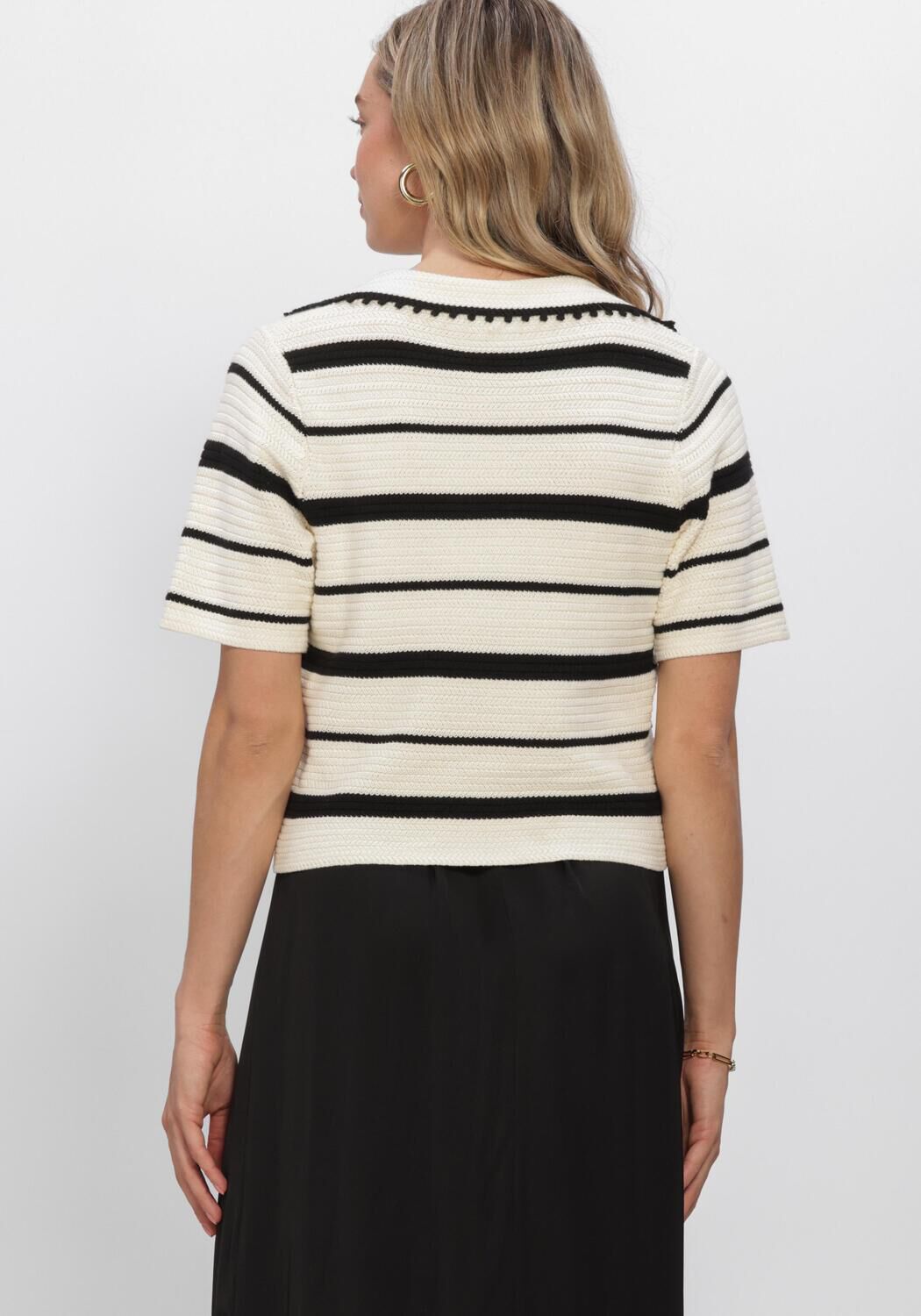 Mehrfarbige/Bunte SECOND FEMALE Tops & T-shirts SUSI KNIT COLLAR - large