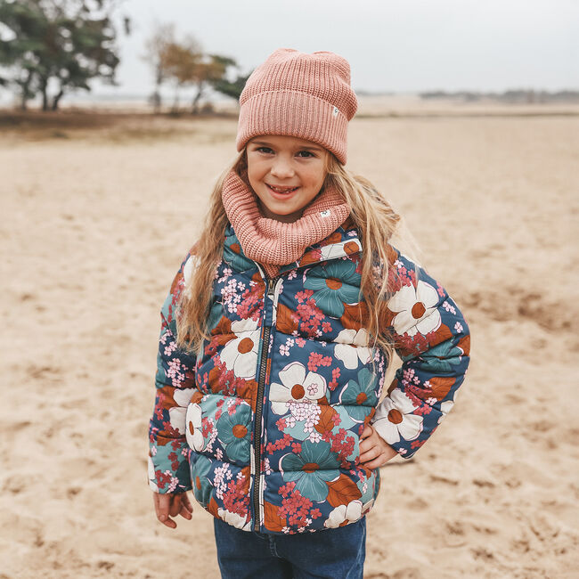 Mehrfarbige/Bunte YOUR WISHES Wattierte Jack FLORID FLARE PUFFER COAT - large