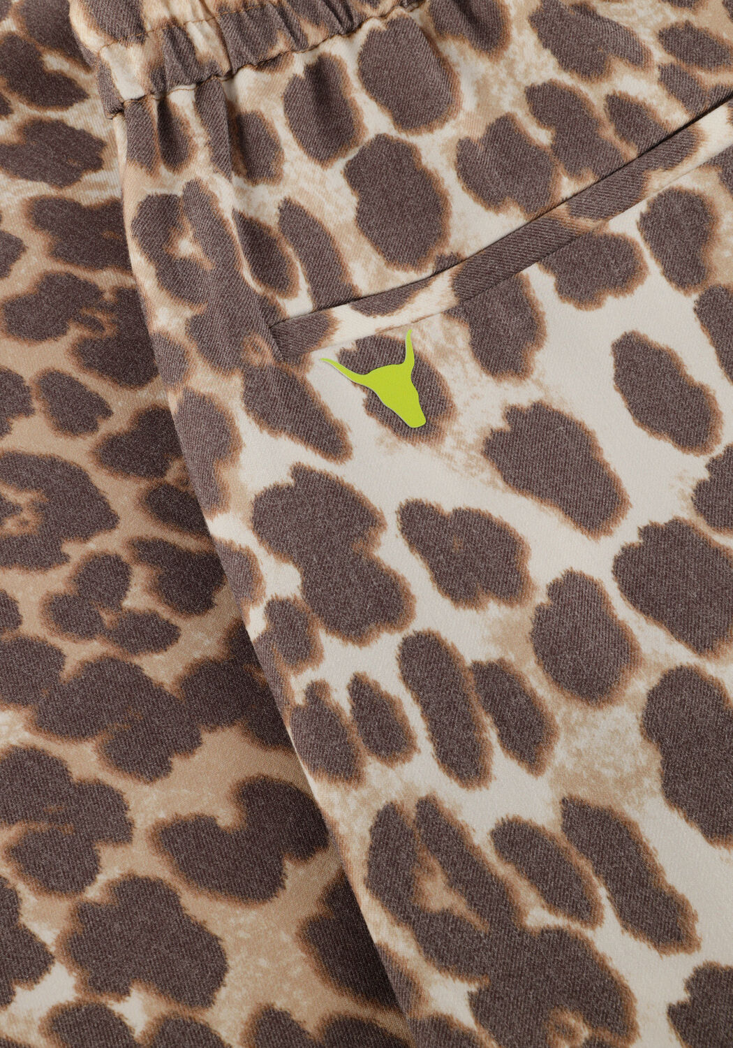 Braune ALIX THE LABEL Jogginghose LADIES WOVEN ANIMAL PANTS - large