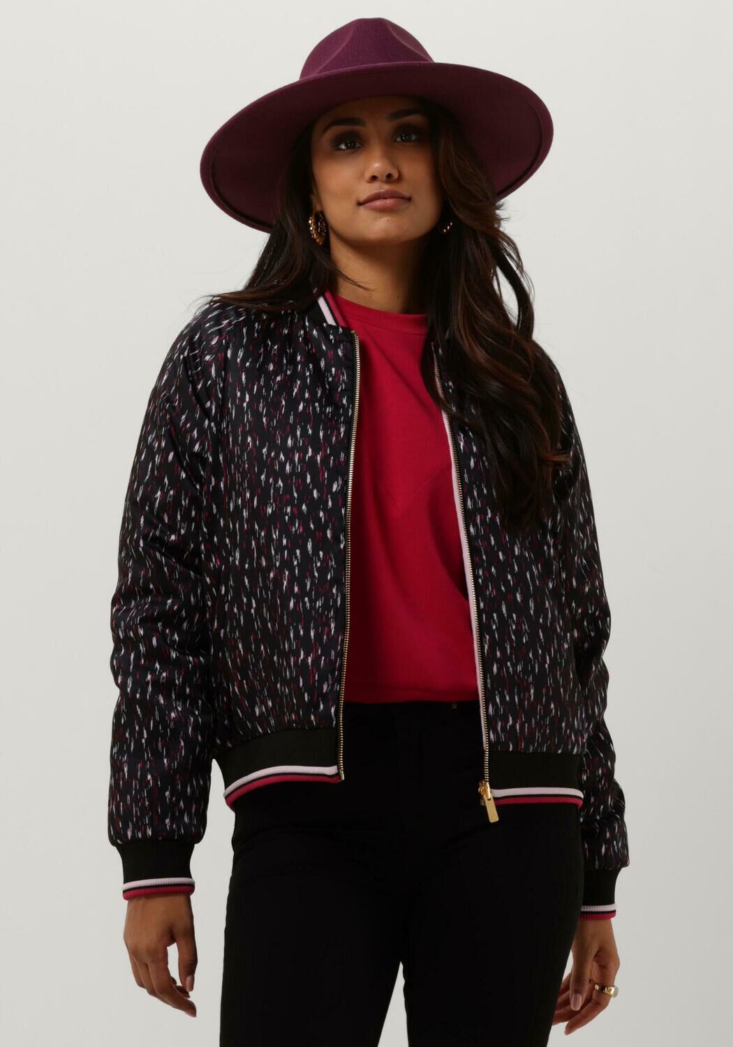 Schwarze SCOTCH & SODA Jack PRINTED REVERSIBLE BOMBER JACKET WITH PADDING - large