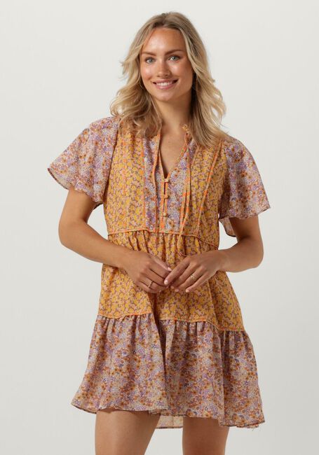 Orangene LOLLYS LAUNDRY Minikleid ARNO DRESS - large