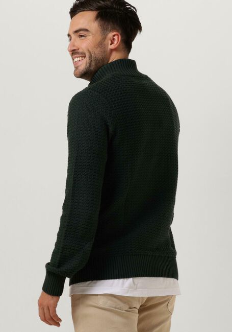 Dunkelgrün SELECTED HOMME Pullover SLHTHIM LS KNIT STRUCTURE HALF ZIP - large
