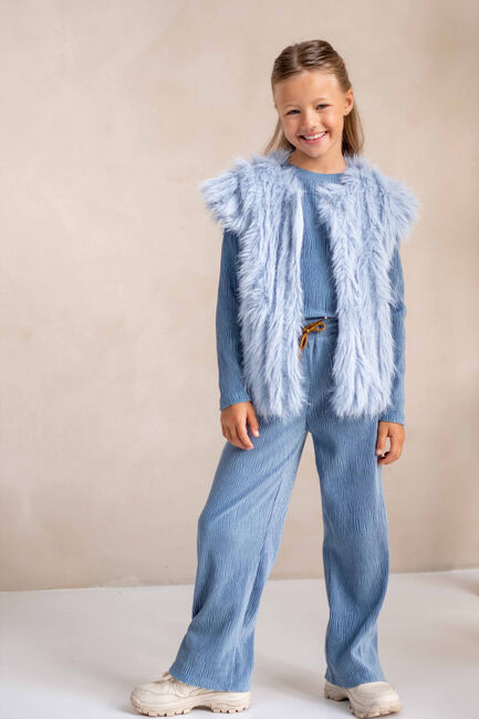 Blaue LIKE FLO Hose FEM VELVET PANTS - large