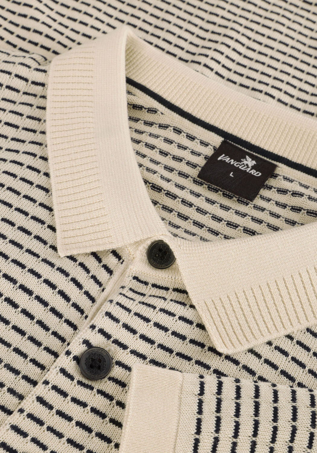 Beige VANGUARD Polo-Shirt SHORT SLEEVE POLO COTTON MODAL - large