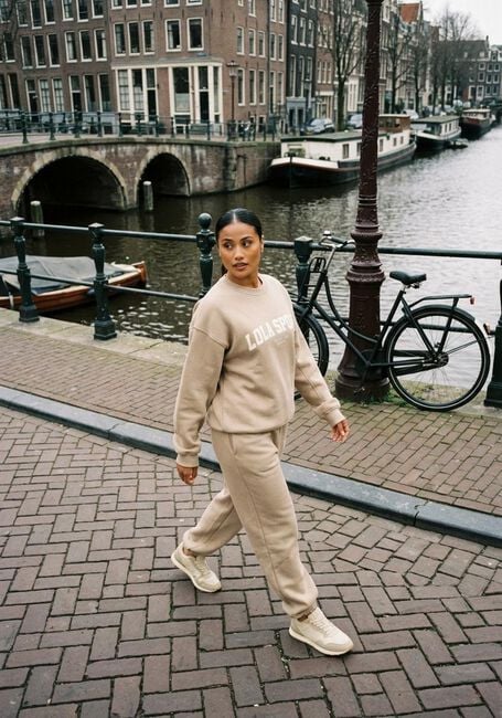 Beige THE LOLA CLUB Sweatshirt JAYLA SWEATER - large
