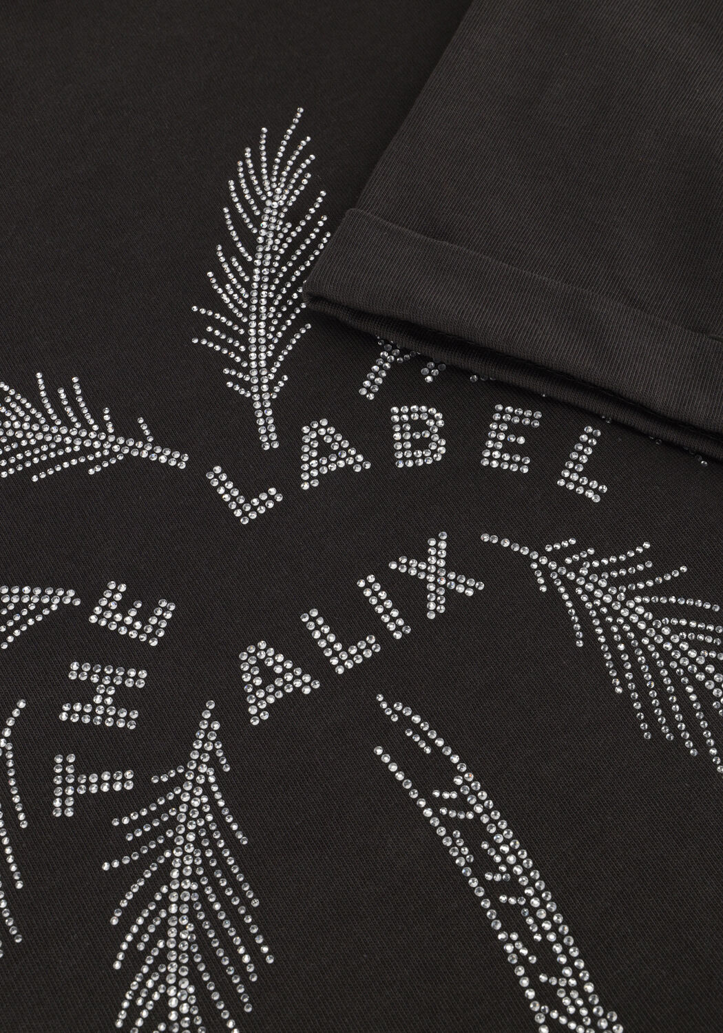 Graue ALIX THE LABEL Minikleid LADIES KNITTED STRASS ARTWORK T-SHIRT DRESS - large