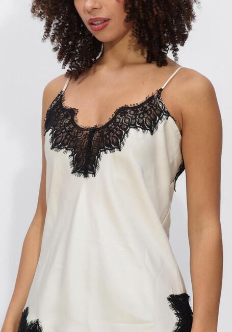 Beige HAUTE L'AMITI&Eacute; Tops & T-shirts NAOMI ASYM CONTRAST LINGERIE TOP - large