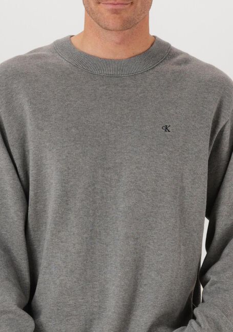 Graue CALVIN KLEIN Pullover LS EZ CORRON CREWNK SWEATER 12GG - large
