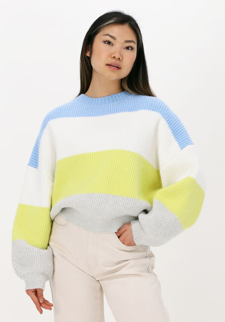 Mehrfarbige/Bunte COLOURFUL REBEL Sweatshirt OLIVIA STRIPED KNITWEAR SWEATER - large
