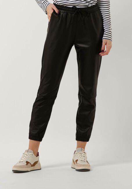Schwarze 10DAYS Hose LEATHER CROPPED JOGGER - large