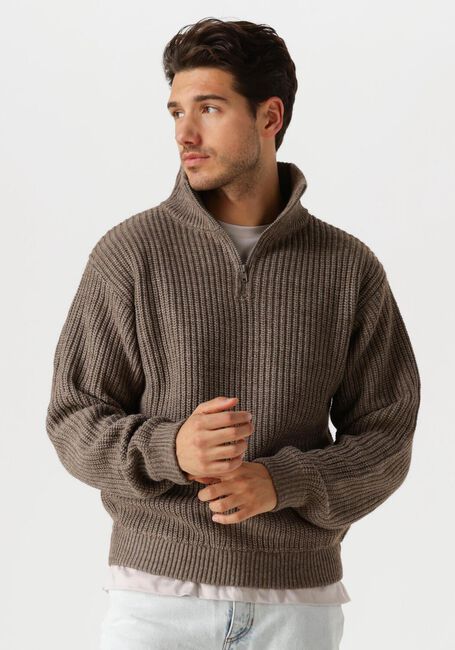 Taupe AMERICAN VINTAGE Pullover CRASHWAY HALF ZIP H - large
