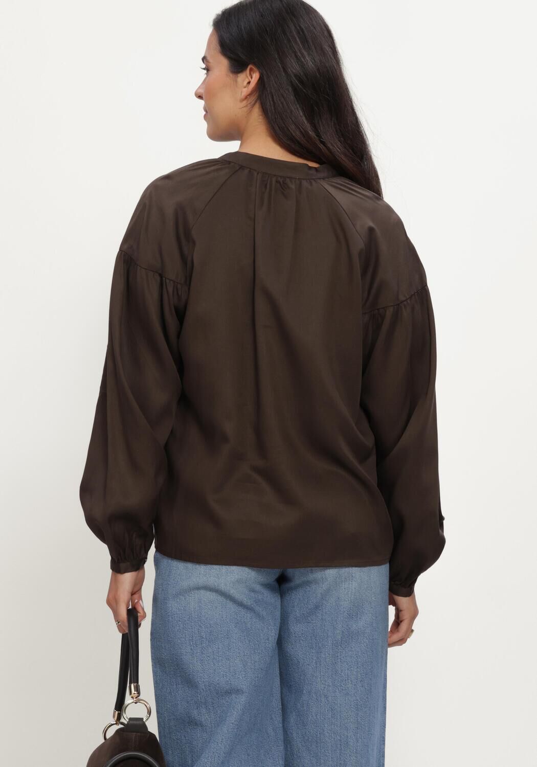 Braune SELECTED WOMEN Blusen SLWDONNA LS SHIRT - large