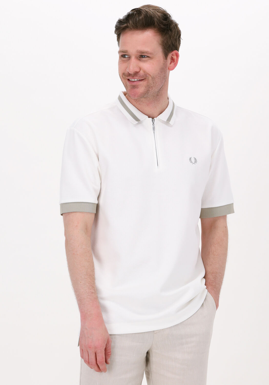 Fred perry white shirt sale Clearance