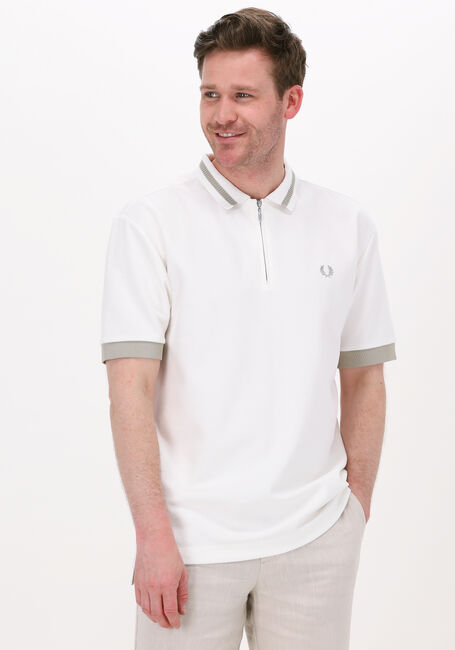 Nicht-gerade weiss FRED PERRY Polo-Shirt ZIP NECK POLO SHIRT - large