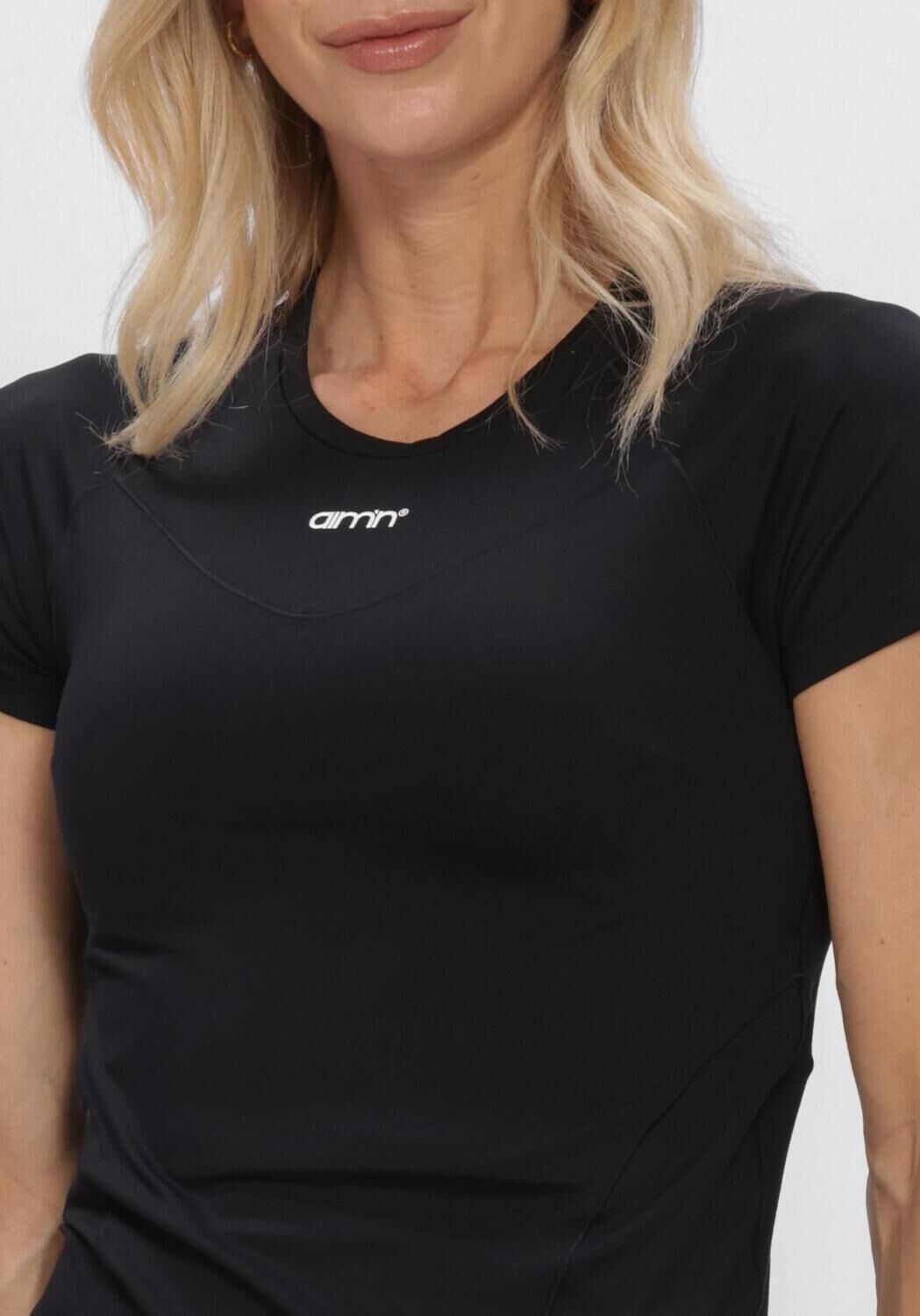 Schwarze AIM'N T-shirt BLACK SOFT BASIC SHORT SLEEVE - large