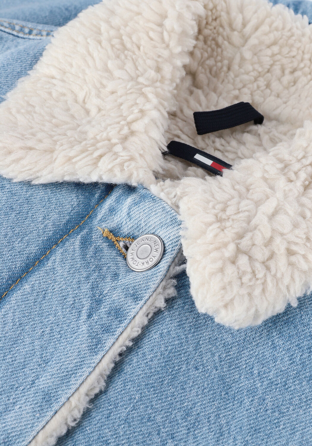 Hellblau TOMMY JEANS Jeansjacke WORKER SHERPA JCKT BE715 SVLBR - large