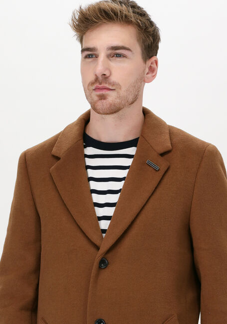 Camelfarbene SCOTCH & SODA Mäntel 163276 - SINGLE BREASTED WOOL- - large