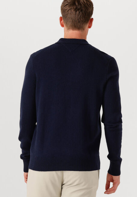 Dunkelblau TOMMY HILFIGER Pullover LAMBSWOOL ZIP POLO - large