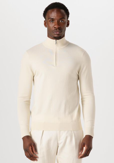 Ecru PROFUOMO Pullover HALF ZIP LUXURY BASIC - large