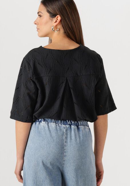 Schwarze OBJECT Top OBJAVA 2/4 LO O-NECK TOP - large