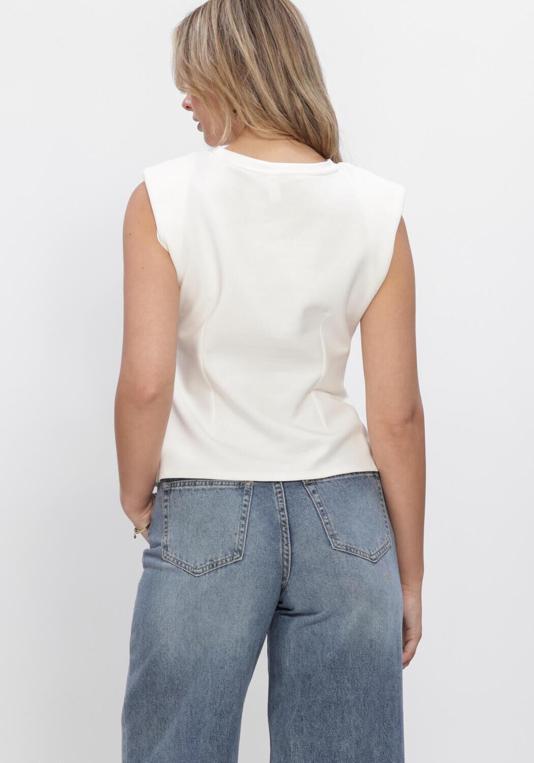 Wei&szlig;e Y.A.S. Tops & T-shirts YASPINA SL TOP NOOS - large