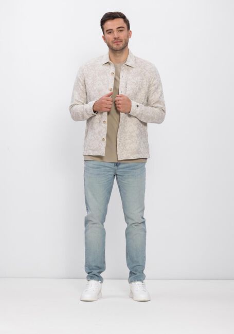 Beige CAST IRON T-shirt REGULAR FIT INTERLOCK - large