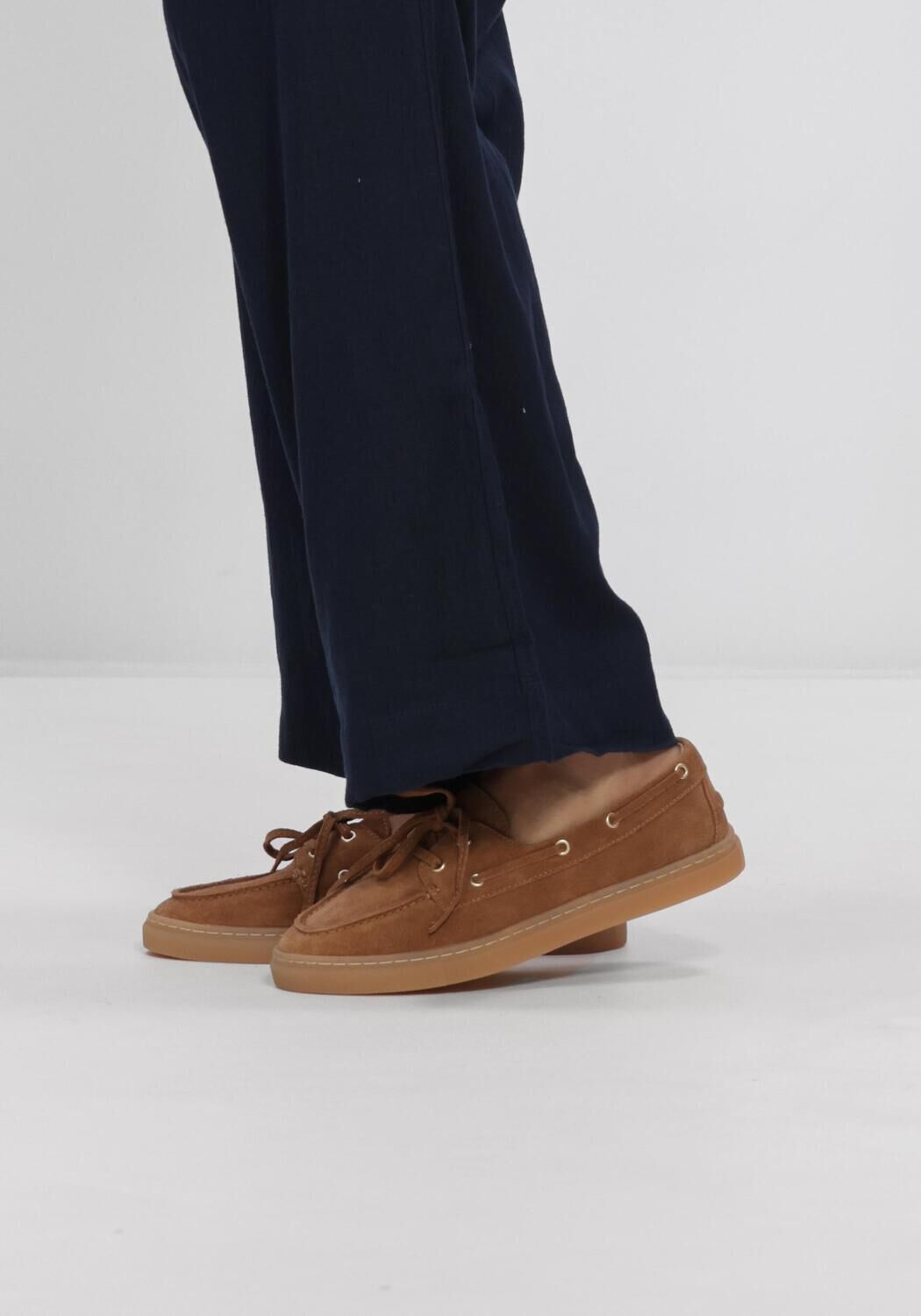 Cognacfarbene STEFANO LAURAN Schn&uuml;rschuhe 7021K - large