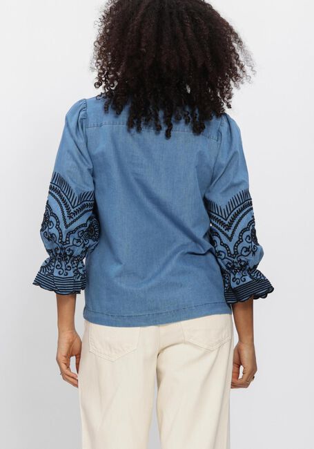 Blaue MOS MOSH Blusen MMSTOMIN EMB SHIRT - large