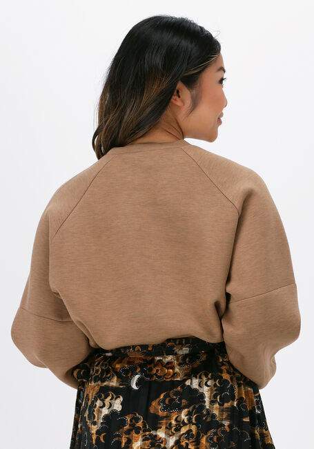 Camelfarbene HUNKON Pullover 450 SARA SWEATSHIRT - large