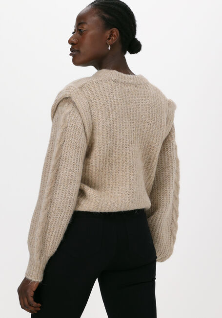Taupe OBJECT Pullover PEACHES KNIT PULLOVER - large